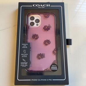 Coach Purple flower iPhone 12 and 12 pro case